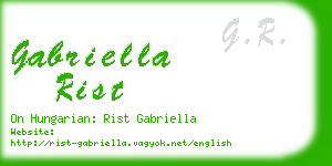 gabriella rist business card